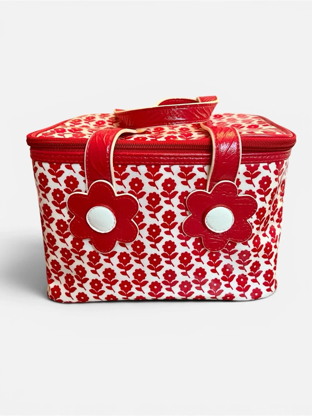 Vera Bradley Vintage-Inspired “Twirly Birds Pink” Floral Lunch or Cosmetics Case - Picture 12 of 12